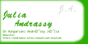 julia andrassy business card